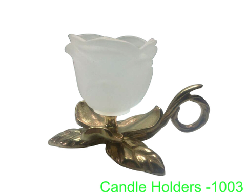 玫瑰花玻璃燭台