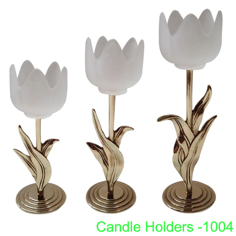 百合花玻璃燭台