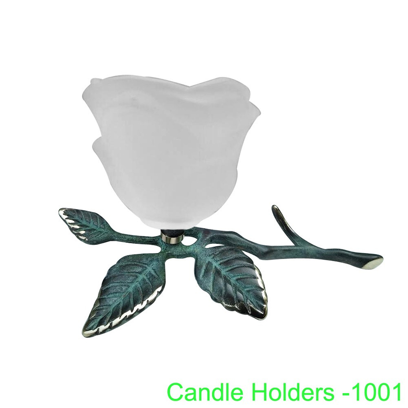 四片葉子玻璃燭台