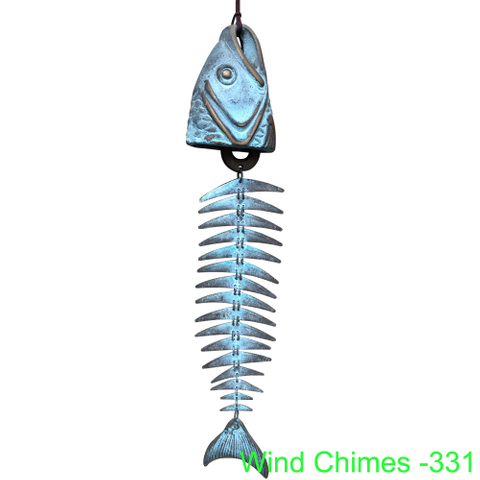純銅魚骨風鈴